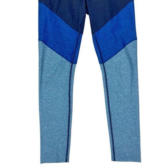 Outdoor Voices 7/8 Leggings Women M Blue Color Block Stretchy Yoga Sporty Pullon - Picture 3 of 12